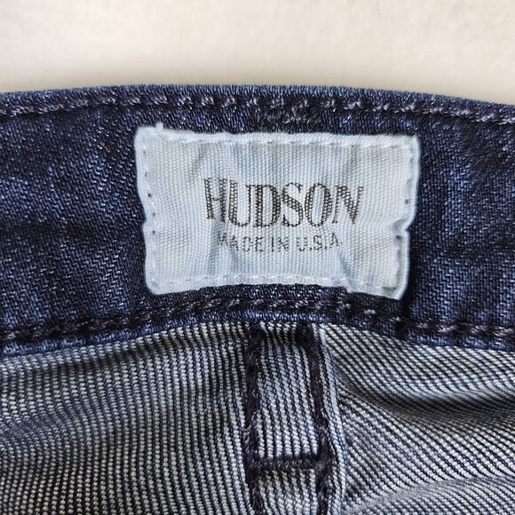Hudson Ferris Flare Jeans Womens Dark Wash Stretch Denim Flap Pocket Low Rise 27 - Picture 8 of 16